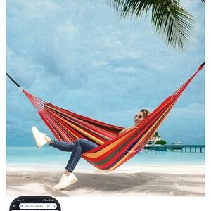 NWOT Striped Outdoor Hammock